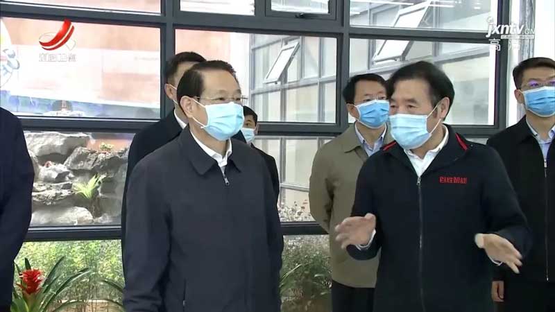 江西省省委書記易煉紅一行蒞臨百勝智能調(diào)研指導(dǎo)