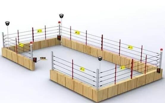 周界電子圍欄報(bào)警系統(tǒng)安裝施工流程（4線圖解）