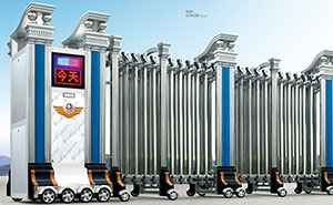 不銹鋼伸縮門 - 精鋼門G302B（雙立柱）不銹鋼伸縮門