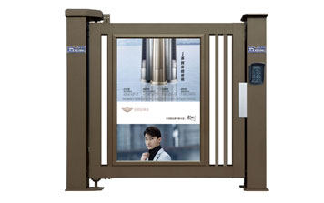 廣告小門 - 人行通道廣告門（滾動）G2-A2（深咖）