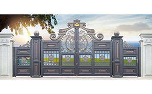 鋁藝大門 - 盧浮幻影-皇冠-LHG17102鋁藝大門