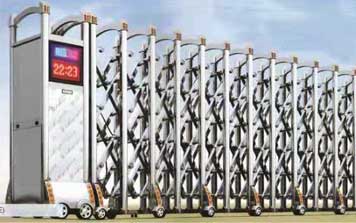 不銹鋼伸縮門(mén) - 精鋼電動(dòng)門(mén)YKT-G318