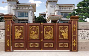 庭院別墅大門(mén) - 豪華別墅懸浮折疊大門(mén)-XYH-LY-1005