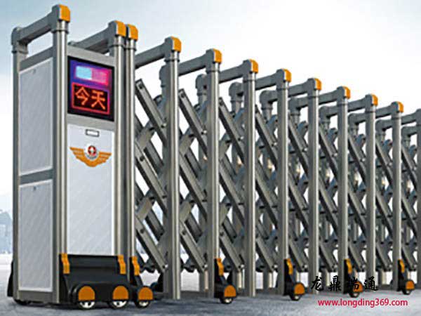 鋁合金電動(dòng)伸縮門(mén)LD-1銀色標(biāo)準(zhǔn)款單桿