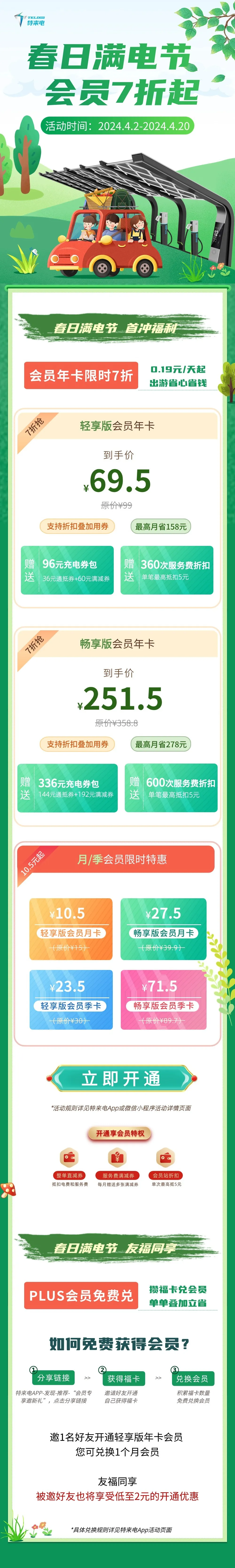 春日滿電節(jié)，會(huì)員7折起