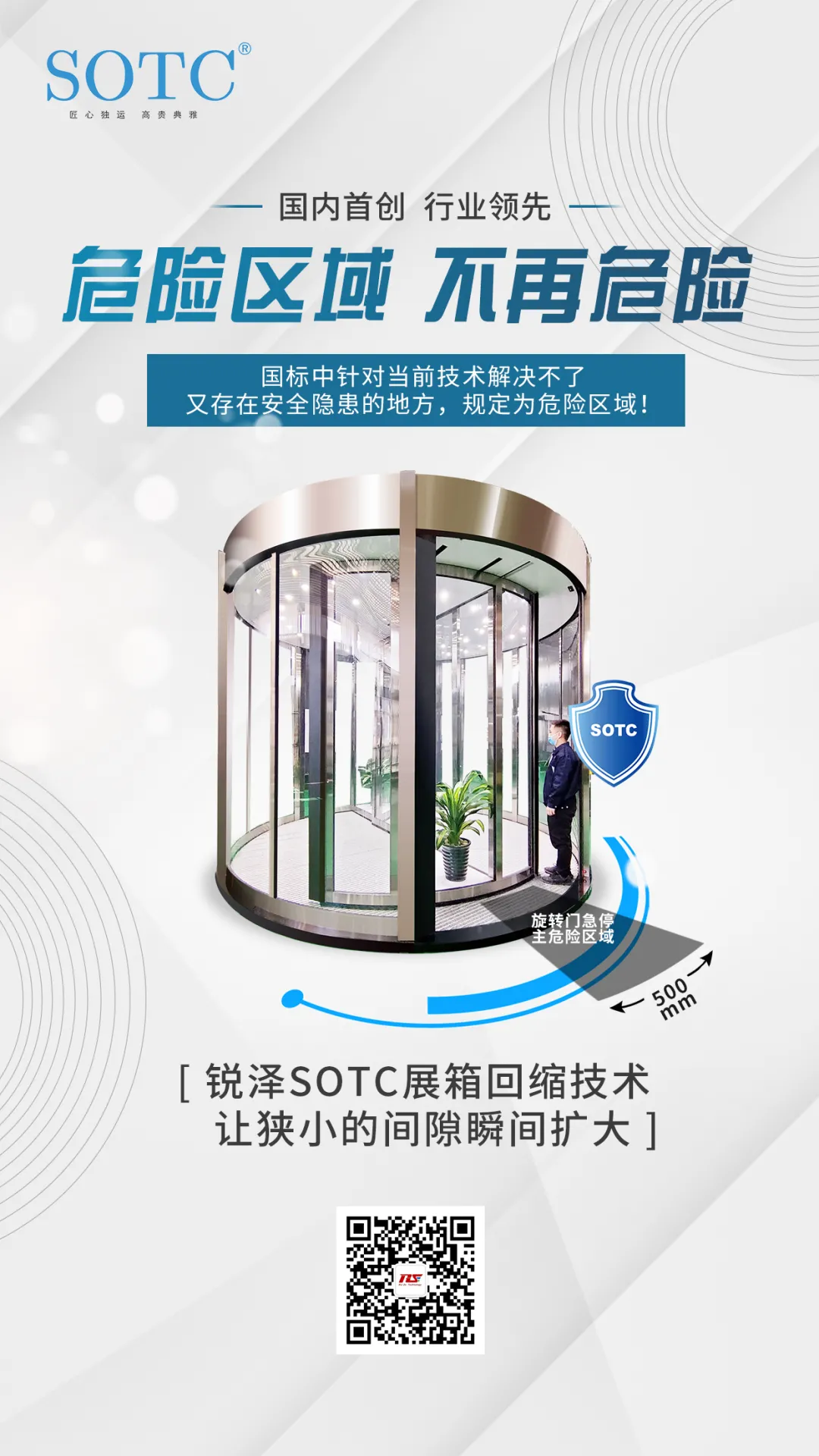 SOTC兩翼展箱回縮不夾人自動(dòng)旋轉(zhuǎn)門(mén)