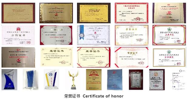榮譽(yù)證書 Certificate of honor