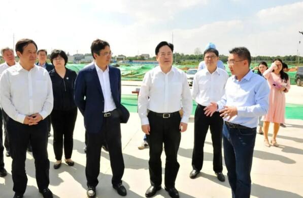 常州市市長陳金虎一行調(diào)研江蘇國強(qiáng)新廠區(qū)