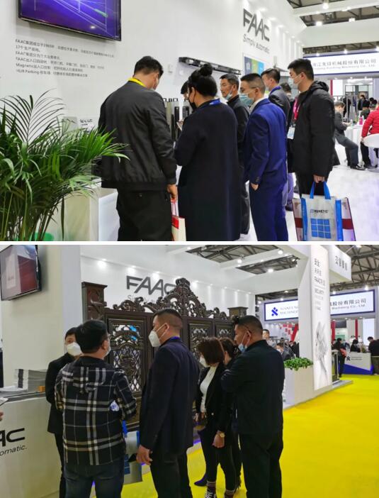 工作人員與觀展者詳細(xì)講解產(chǎn)品，交流行業(yè)信息