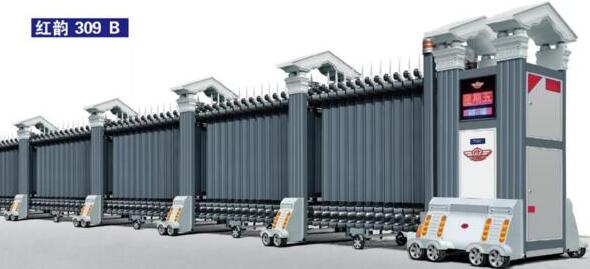 熱烈祝賀（湖北山鷹華中紙業(yè)有限公司）選用金長紅品牌電動伸縮門紅韻309系列共計(jì)144.6米！