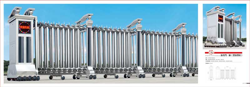 新名門(mén)一派（黑鈦雙柱）電動(dòng)伸縮門(mén)