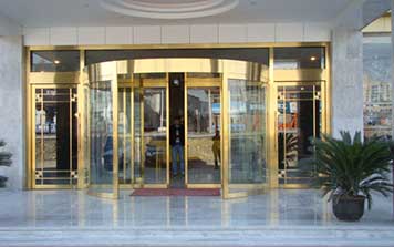 不銹鋼304拉絲兩翼旋轉(zhuǎn)門