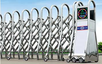 金士盾一號(hào)不銹鋼精拋電動(dòng)伸縮門