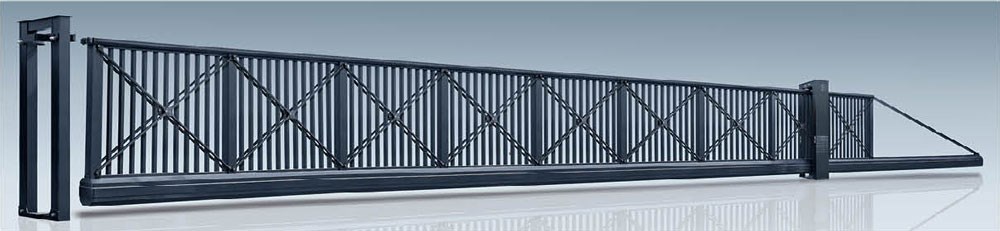 祝賀南北德信電動平移門安裝在西樵山旅游景區(qū)大門口