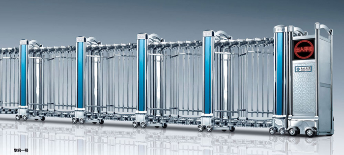 南北德信學府一號不銹鋼伸縮門