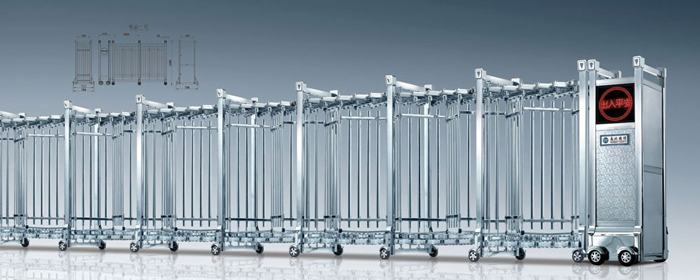 南北德信學(xué)府二號不銹鋼伸縮門