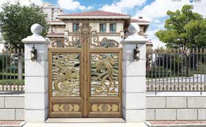 鋁藝大門 - 龍鳳呈祥（平開門）NB-962