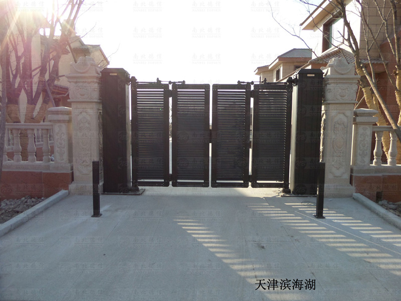 天津濱海湖智能安全伸縮平移門工程案例 - 中出網(wǎng)-智能出入口與停車充電門戶