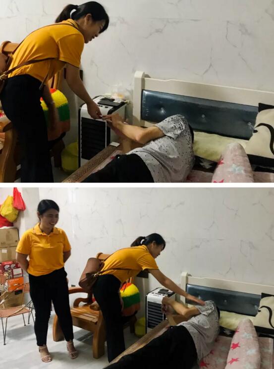 安麟工會(huì)主席張小敏及售后部經(jīng)理魏燕代表公司到家中探望慰問