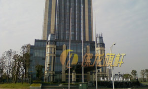 南昌格蘭云天國(guó)際酒店旗桿案例 - 中出網(wǎng)-智能出入口與停車充電門戶