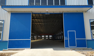 河南四建股份公司工業(yè)雙開推拉門案例