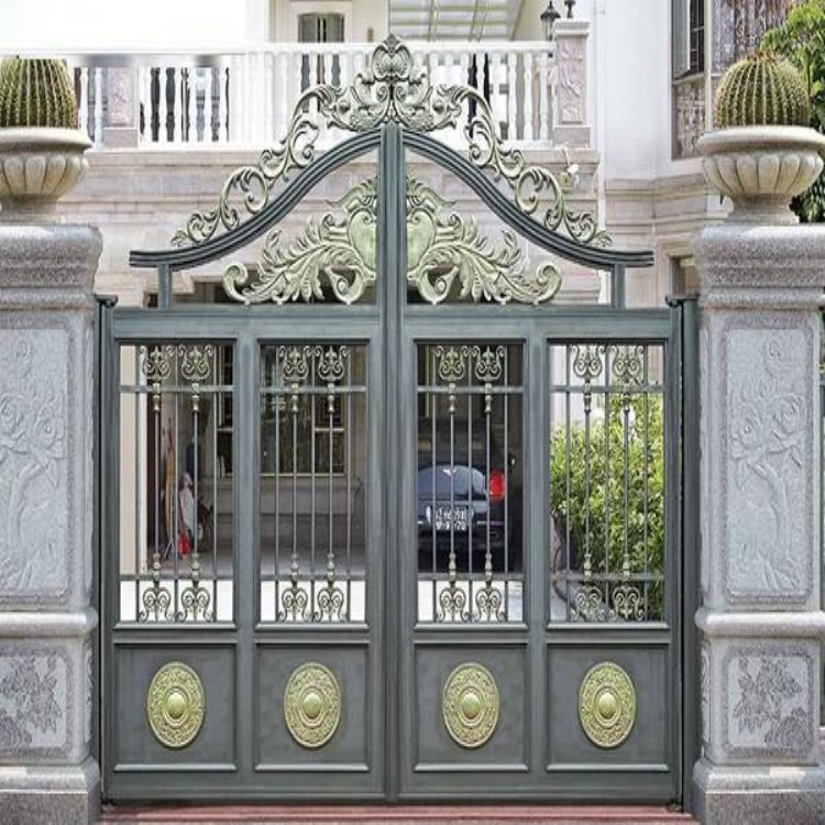 信陽市浉河區(qū)圍墻鋅鋼護(hù)欄 庭院大門新款設(shè)計(jì)