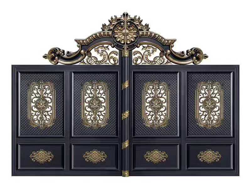 信陽市浉河區(qū)圍墻鋅鋼護(hù)欄 庭院大門新款設(shè)計(jì)