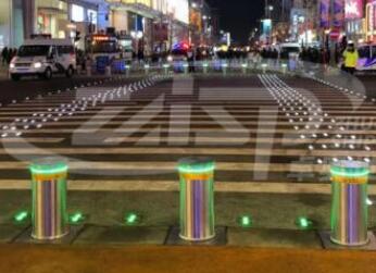 卓奧世鵬獨立研發(fā)交通信號燈聯(lián)動升降柱，提升防范應(yīng)對有效手段