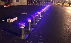 福建武警學(xué)院升降柱案例