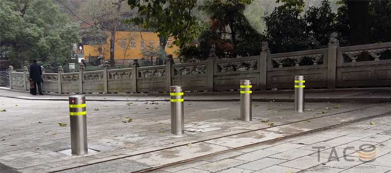 杭州雷峰塔景區(qū)升降柱案例 - 中出網(wǎng)-智能出入口與停車充電門戶