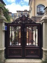 鋁藝別墅大門庭院門雙開(kāi)門鋁合金庭院大門院子大門定制歐式庭院門