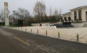 石家莊上水莊園固定不銹鋼路樁安裝實例 - 中出網(wǎng)-智能出入口與停車充電門戶