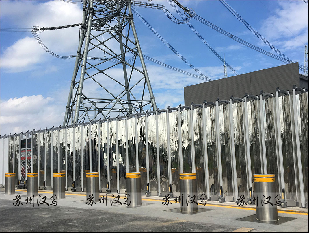 國家電網蘇州站全自動防撞路樁昂首屹立