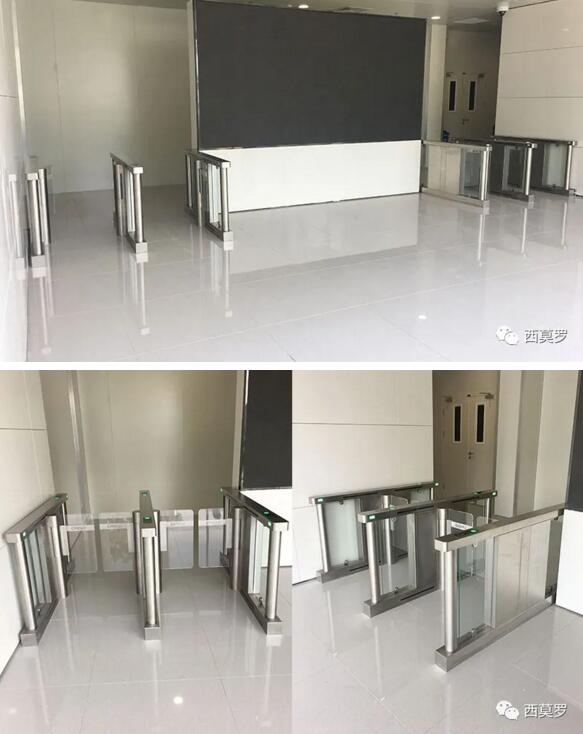 中國航天科技集團九院771所在寫字樓大堂安裝了室內擺閘CPW-322CS