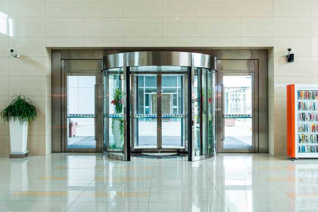 上海貝嶺大廈旋轉(zhuǎn)門(mén)案例 - 中出網(wǎng)-智能出入口與停車(chē)充電門(mén)戶(hù)