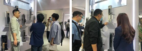 展會現(xiàn)場 | 在家庭入戶門，用戶通過指紋