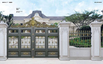 庭院別墅大門(mén) - 皇族-HZ-18119A（深空灰+藝術(shù)深青）
