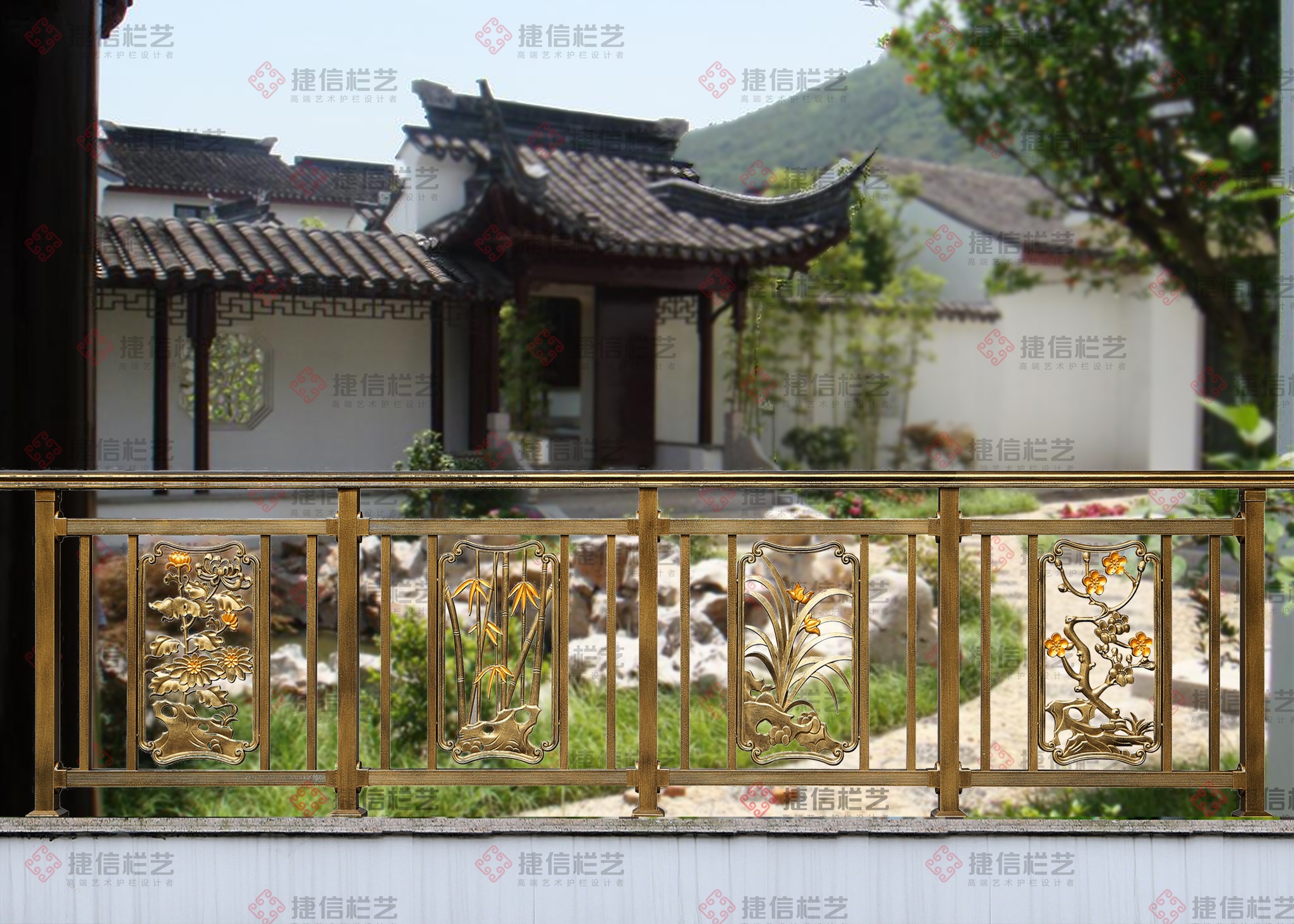 中式陽(yáng)臺(tái)護(hù)欄-唐語(yǔ)君子