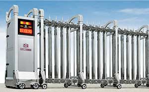 佛山出安智能電動伸縮門彰顯佛山市伊田潔具有限公司大門口形象