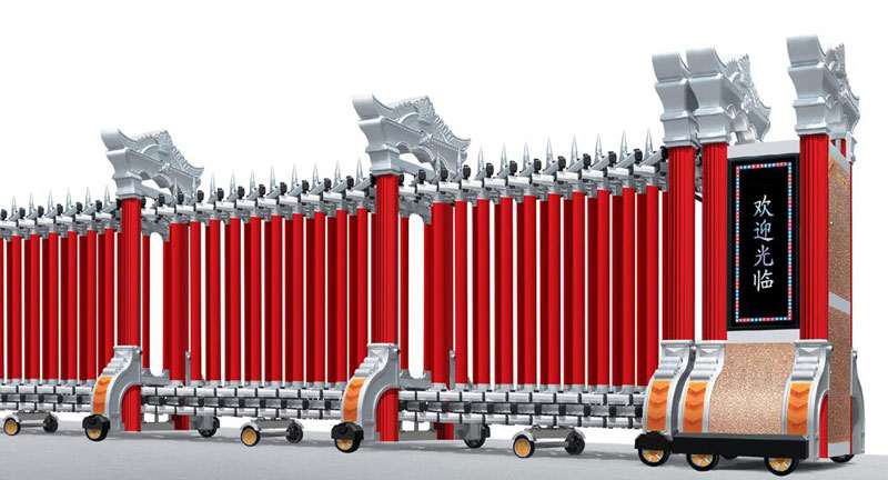 鋁合金伸縮門 - 巨冠902A雙立柱(鋁合金)