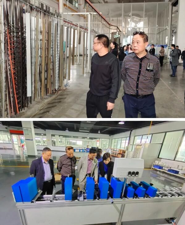 考察團(tuán)一行又來到盼盼路12號-長沙總部生產(chǎn)基地