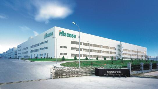 青島出安智能伸縮門成青島海信電器股份有限公司大門口一道亮麗風景