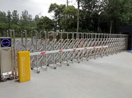 紹興出安智能伸縮門閃亮在紹興市少兒藝術(shù)學(xué)校大門口