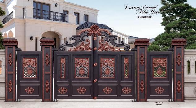 全濟(jì)?利園成功采購濟(jì)寧出安智能別墅鋁藝大門  