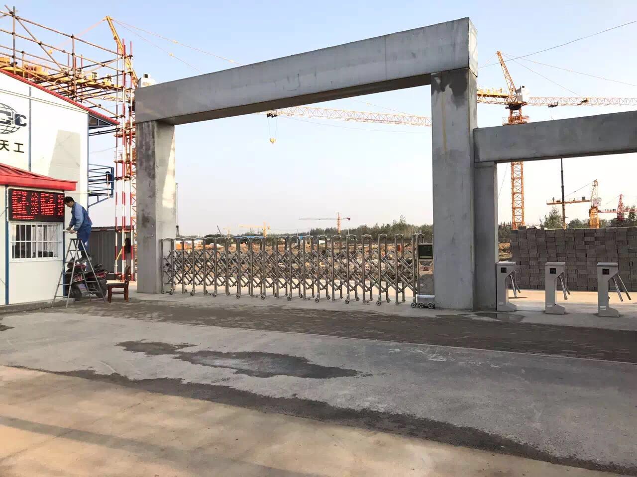 淮安出安智能電動伸縮門進駐淮安中冶天工