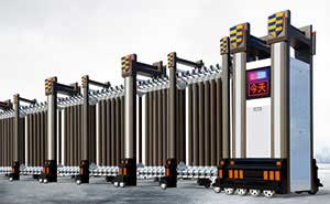 鋁合金伸縮門 - 瑞盾889A（深咖）