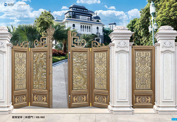 蘭州出安智能別墅鋁藝大門為銀河國際居住區(qū)項目添加色彩