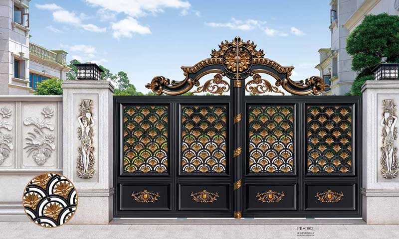 豪華平開庭院大門PK1003
