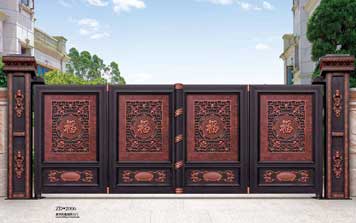 庭院別墅大門 - 豪華折疊庭院大門ZD2006