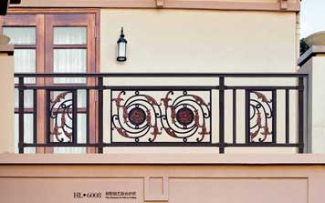 鋁藝護欄 - 別墅鋁藝陽臺護欄HL6008